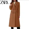 💎Długi wełniany płaszcz damski ZARA&reg; Plus Size.