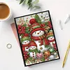 (US Local)50-Page A5 Snowman Diamond Painting Notebook for Adult Holiday Birthday Gift