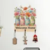 Wooden Vase Diamond Art Hanging Hook Rail Diamond Painting Art Craft Wall Hooks