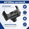 Adjustable Oil Filter Wrench 1/2in Drive with Auto-Clamp Spring for UTVs JetSkis