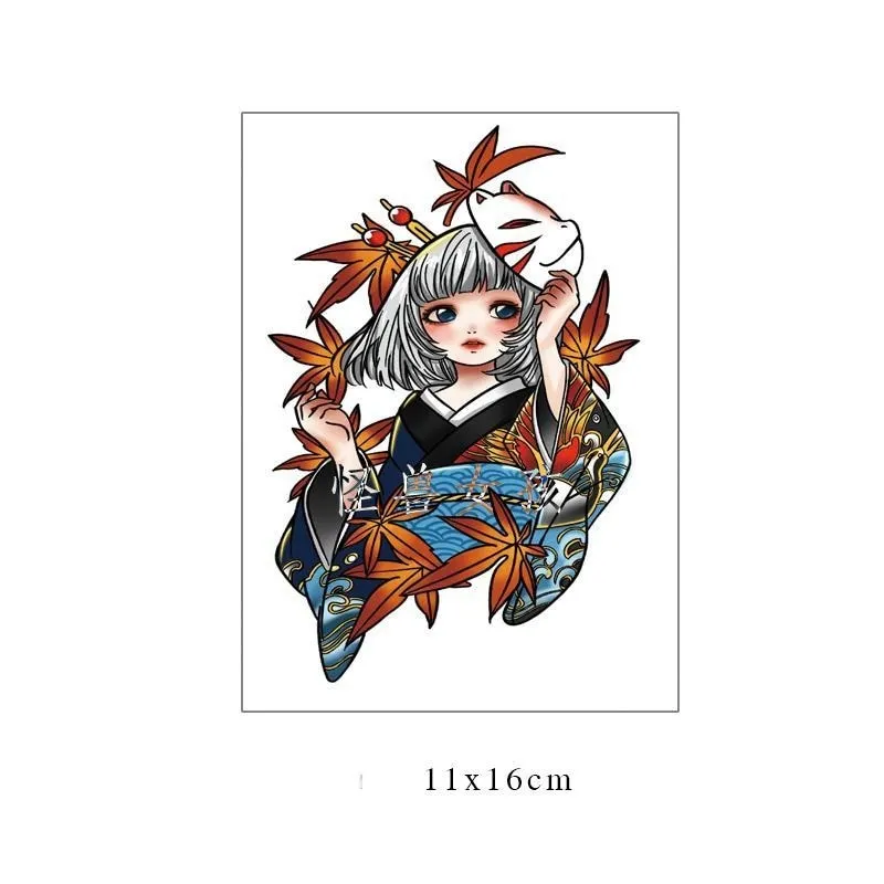 Cute Mask Girl Moon Baby Long Lasting Temporary Fake Arm Tattoo Sticker Sleeve Tatouage Temporaire Femme Sexy for Woman