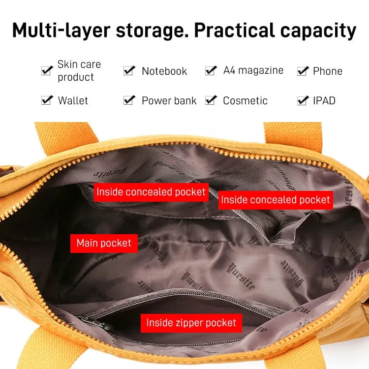 【Japanese handmade】8 colors Large capacity multi-pocket handbag