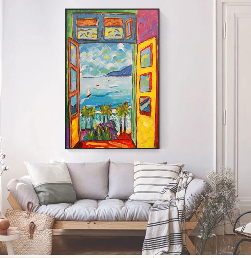 Famous Painter Matisse Landscape Painting Sight Outside The Window Wall Art Canvas Posters And Prints Canvas Painting Decorative