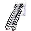 [US Local Warehouse] 12 Steps Pull Down Attic Ladder 11.2ft Up to 600lbs Retractable Scissor Ladder with Anti-Slip Steps Attic Loft Stairs for Home Indoor Outdoor