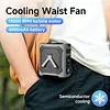 Portable Waist Fan Rechargeable Hands-Free Hanging Neck Fan 100 Speeds 13000RPM with Light for Travel Camping Outdoor Jobsite Sports Golf