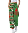 Women's Christmas Loose Casual Print Drawstring Jogger Pants