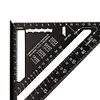 7 Inch Triangle Ruler Aluminum Alloy Metric Imperial Angle Ruler Carpenter Tools