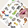 35 PCS DIY Diamond Painting Sticker Gem Sticker Crafts Kits (Milk Cow Tiger Rabbit)