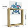 Diamond Painting Wooden Double-Sided Turtle Ornaments Kit with Photo Frame Desktop