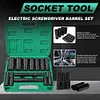 15pcs Electric Wrench Sleeve Head with Portable Storage Case 8-32mm Black Finish