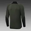 2023/2024 Barcelona Half-Pull Training Suit Army Green Jersey  Set love fball