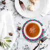 8pcs DIY Anti Slip Mandala Coasters Stackable Creative for Tabletop Protection