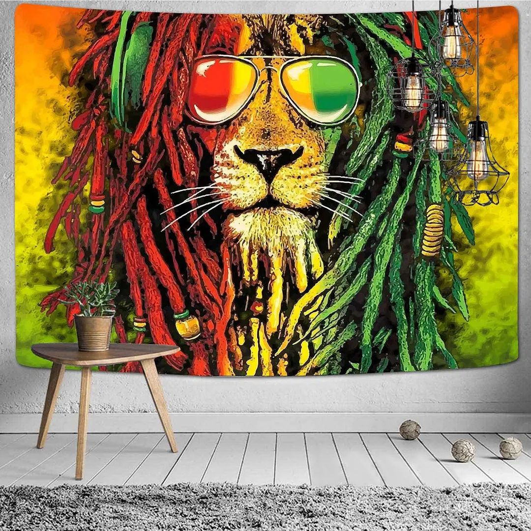 Viking Raven Tapestry Mysterious Viking Meditation Psychedelic Runes Art Wall Hanging Tapestries for Living Room Decor Yoga Mat