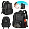 Mesh Backpack See Through Backpack College Student Backpack for Outdoor Sports