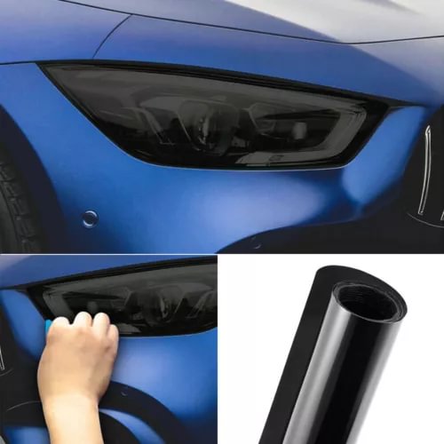 Dronehint 12"x48" In Car Headlight Tail Light Foglight Vinyl Wrap Film Matte Black Parts (For: Acura) Parts