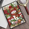 (US Local)50-Page A5 Snowman Diamond Painting Notebook for Adult Holiday Birthday Gift
