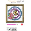 Diamond Painting Wooden Double-Sided Datura and Butterfly Ornaments Kit with Photo Frame Desktop