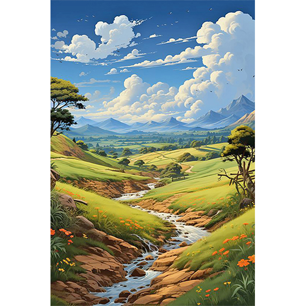 Rustic Landscape-Paint by Numbers-16"x24"/40*60cm