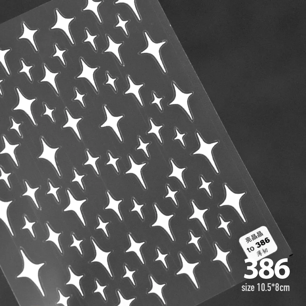 Heart & Star Bubble Cute Image Quality 3D Engraved Nail Stickers Nail Art Decorations Nail Decals Design