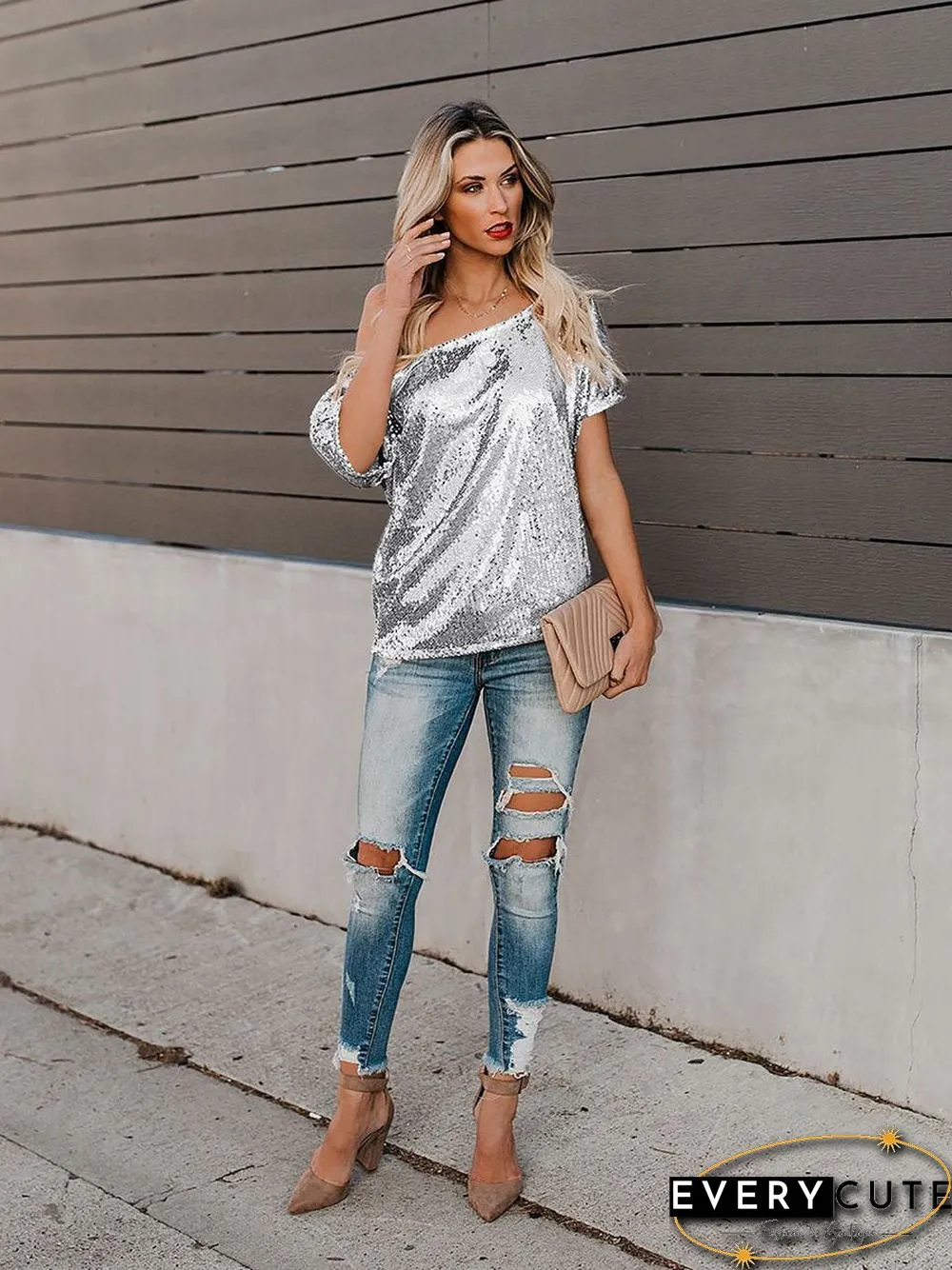 One Step Ahead Sequin Top
