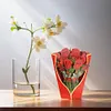 Floral Bouquet Thank You Card 3D Pop Up Card for All Occasion (Rose)