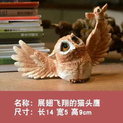 Everyday Collection Owl animal Figurine Modern Crafts home Decoration accessories miniature garden tabletop Shelves ornament