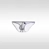 Men's Low Waist Transparent Sexy Ice Silk Seamless U-Convex Briefs