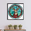 Diamond Painting-DIY Full Round Drill Stained Glass Christmas Deer