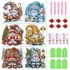 (US Local)6pack Xmas Gnome-Special Shaped Diamond Painting Kit(30x30cm)