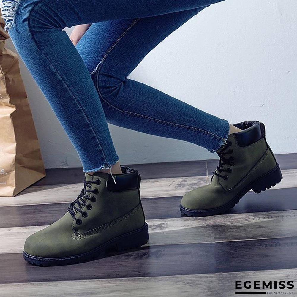 Autumn Early Winter Shoes Women Flat Heel Boots Fashion Keep warm Women's Boots Brand Woman Ankle Botas | EGEMISS