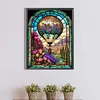 Diamond Painting-DIY Full Round Drill Stained Glass Hot Air Balloon(50*40 CM)