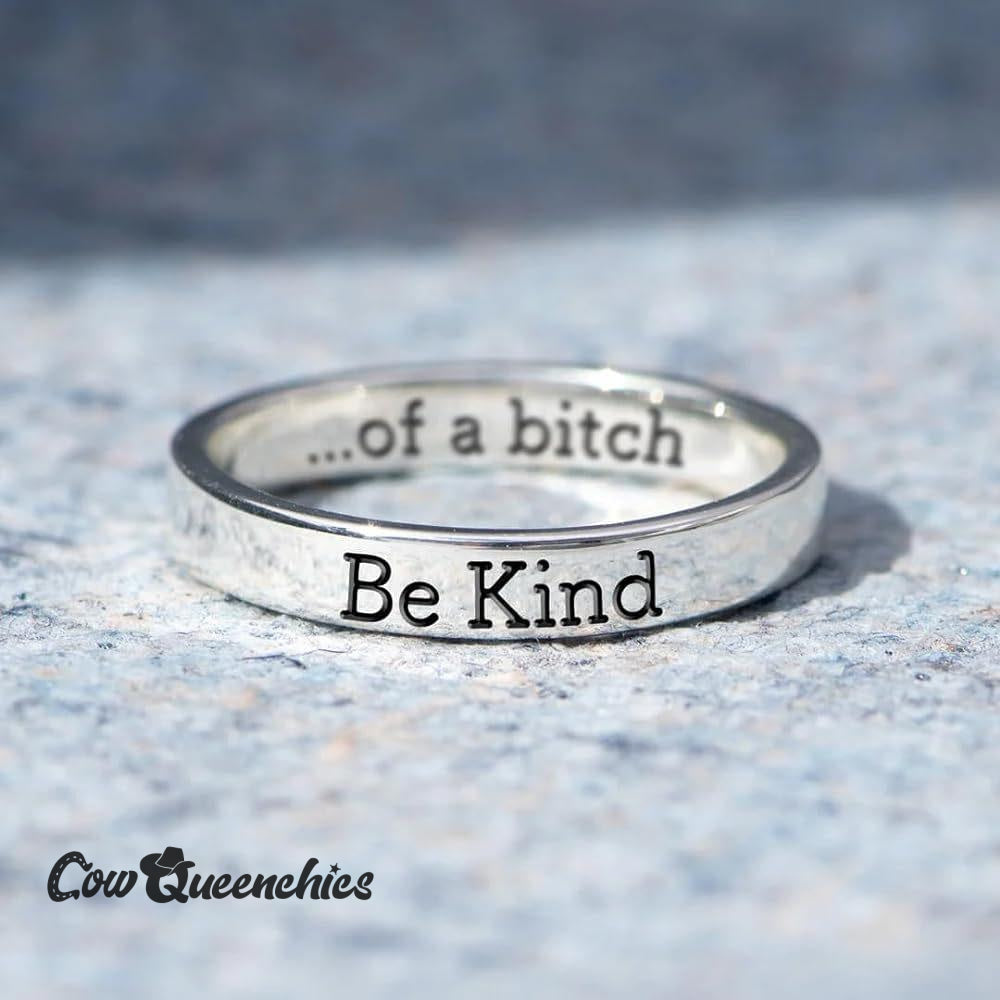 Be Kind...of A Bi&hearts;︎Ch S925 Sterling Silver Ring White Gold / 5