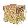 Tulip Night Light Handmade DIY Magic Cube Tulips Flower Table Lamp and Mirror Home decor Gift