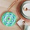 (US Local)[Upgrade]6pcs/set DIY Diamond Painting Waterproof Case Classic Green Mandala Coaster Gift Decor Set