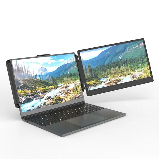 KEFEYA デュアルモニター シルバー 本体 KEFEYA S1 Dual Portable Laptop Screen Extender, Laptop Monitor