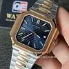 Patek Philippe Cubitus Rose gold and steel Two-Tone Sunburst Blue Dial 5821/1AR Super Clone