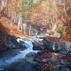 Autumn Woods-Paint by Numbers Acrylic Painting 40*40CM