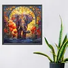 Elephant Glass Painting-Paint by Numbers Acrylic Painting 40*40CM