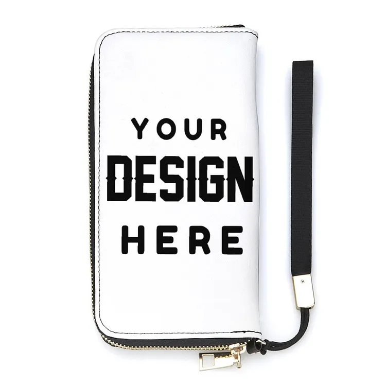 Personalized Design  Leather Wallet Vertical