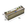 Cling Film Dispenser with Cutter Refillable Plastic Wrap Organizer for Kitchen