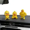 Funny Angry Duck Figurines Collectable Figures 3D Printed Cute Angry Yellow Duck Desk Decor 3pcs Decoration for Computer Car & Dorm