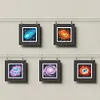 10pcs Universe DIY Mini Round Diamond Painting Set 13x13cm