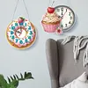 2Pcs Diamond Painting Ornament with Clock Function Hanging Clock Art Craft Decor