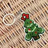 Christmas Tree Beaded Counted Embroidery Kit DIY Cross Stitch Keychain Kit