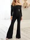 Off-The-Shoulder Long Sleeves Jumpsuits