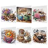 12 PCS Coffee Afternoon Tea - 5D DIY Greeting Card