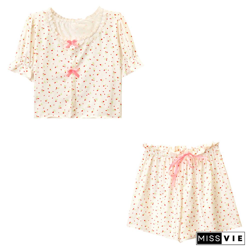Summer Sweet Floral Print Pajamas Set