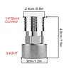 Garden Hose to Mini Power Washer Adapter Stainless Steel Leak-Proof Adapter 3/4 GHT to 1/4 Quick Connector for Car Wash & Outdoor Cleaning