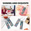 (US Local)8Pcs DIY Owl Diamond Painting Art Bookmarks with Crystal Pendants for Reading