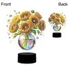 DIY 5D Diamond Painting Acrylic Sunflower  Night Light Lamp Home Decoration Ornament Gift Kit